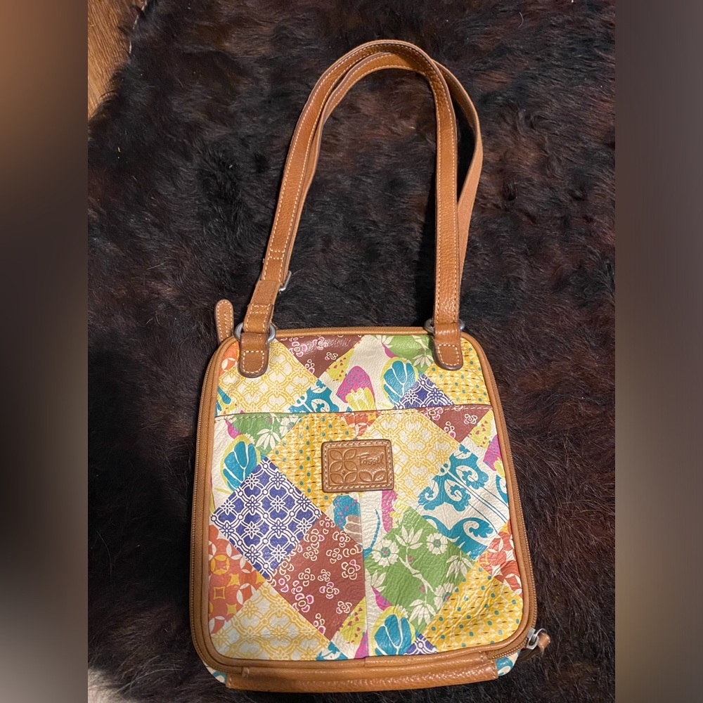 Fossil Multicolor Patchwork Crossbody Bag - image 2